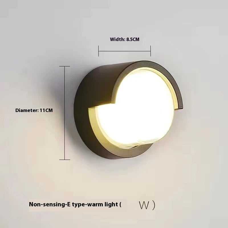 Lámpara de pared impermeable minimalista para interior y exterior, para cabecera, dormitorio y sala de estar