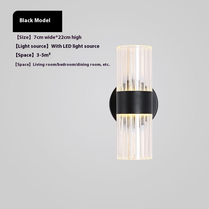 Modern Iron & Acrylic LED Bedside Wall Lamp