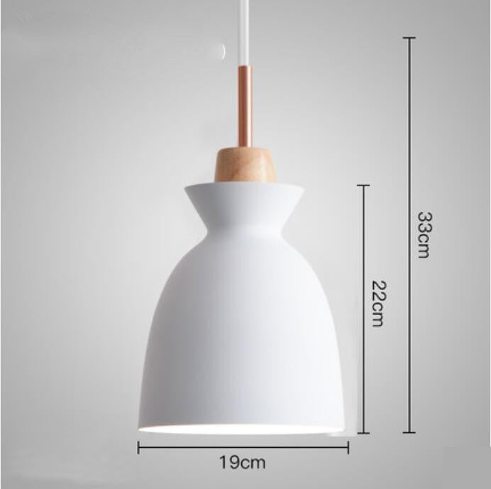 Retro Industrial Wood Wrought Iron Pendant Light