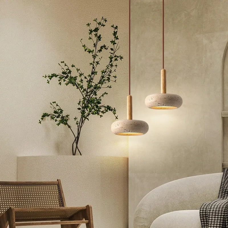 Huangdongshi Lámpara Colgante Pequeña Nórdica Retro para Bar, Comedor, Dormitorio, Lámparas de Cabecera de Tres Luces