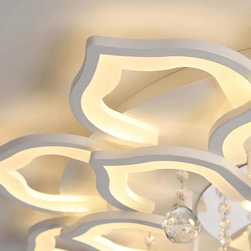 Modern Iron Crystal Chandelier Ceiling Light