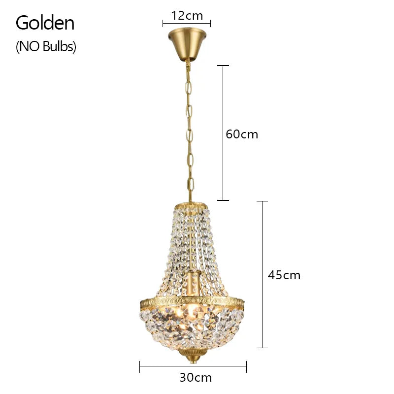 Candelabro LED de bronce antiguo para lámpara colgante de cristal de lujo retro, decoración de porche de sala de estar de ático, lámparas colgantes