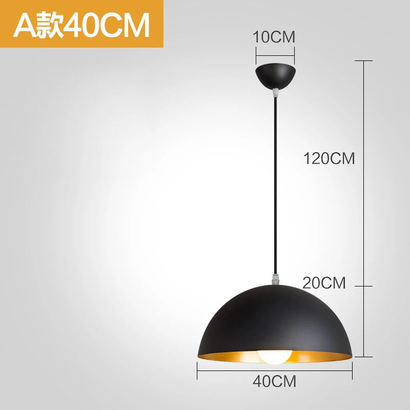 Industrial Black Iron Pendant Light for Dining