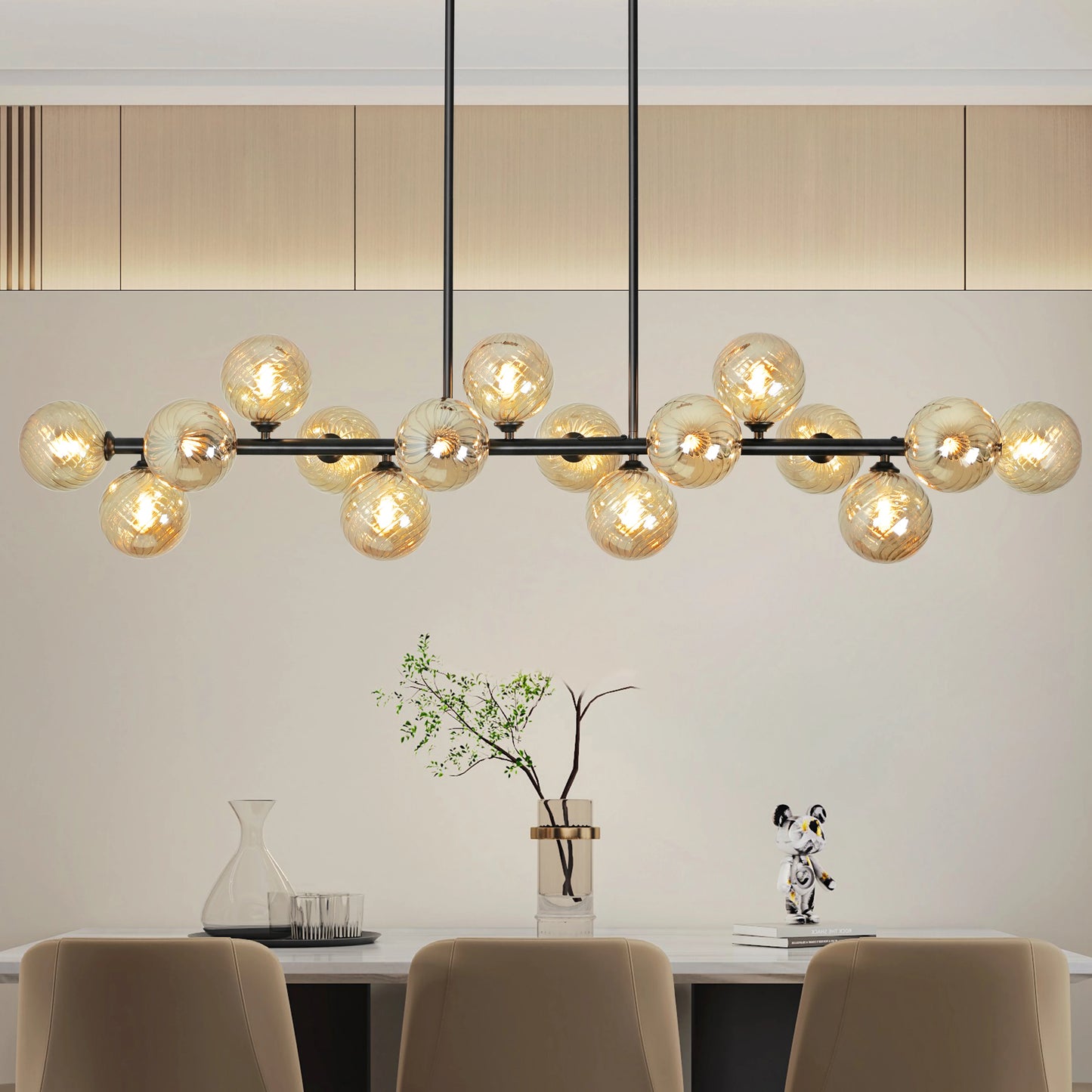 Mid-Century Modern Sputnik Pendant Light 16-Light