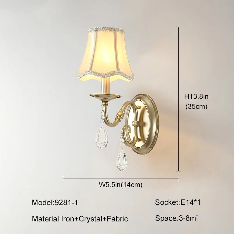 Lámpara de araña de cristal con pantalla para sala de estar, candelabros dorados para dormitorio, lámparas colgantes para granja, iglesia, comedor
