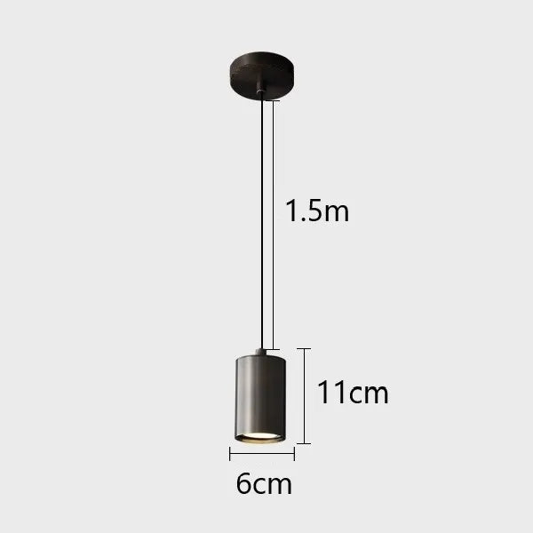 Nordic Minimalist Iron Pendant Light for Bedroom