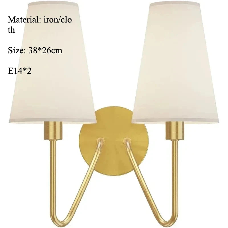 Nordic Iron Pendant Light with Fabric Shades