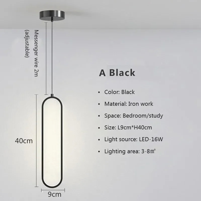 Minimalist Gold Pendant Light for Bedroom & Dining