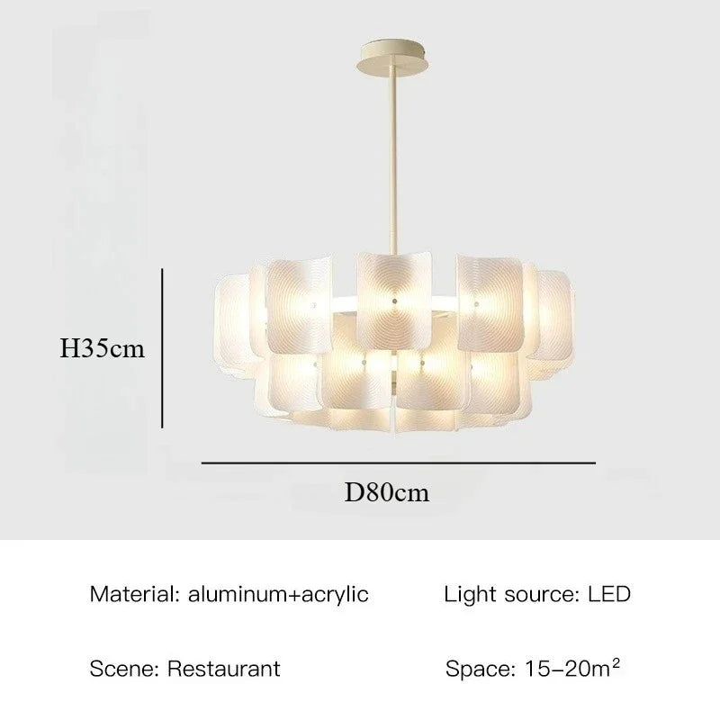 Nordic Fabric Pendant Light with Textured Shade