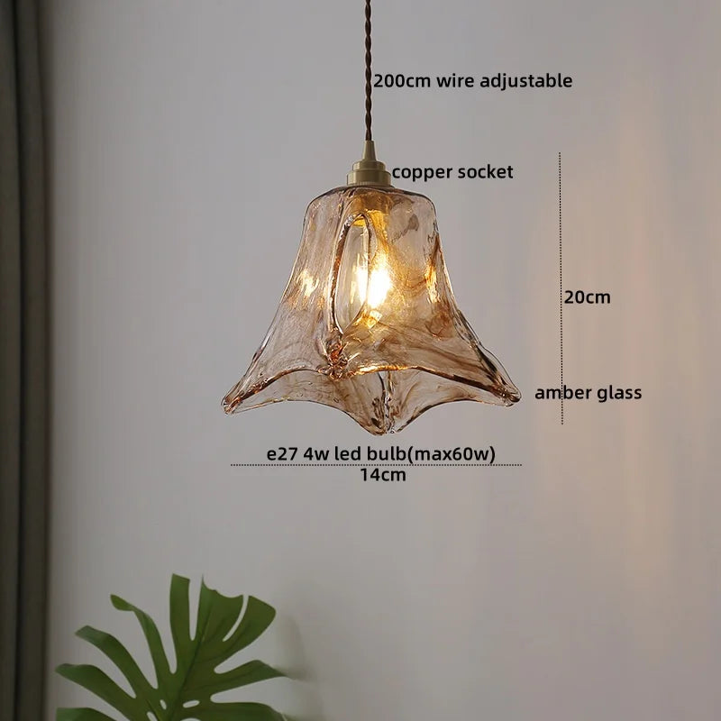 Lámparas colgantes LED con interruptor de perilla IWHD para cocina, pasillo, sala de estar, dormitorio, cristal transparente, lámpara colgante nórdica, araña