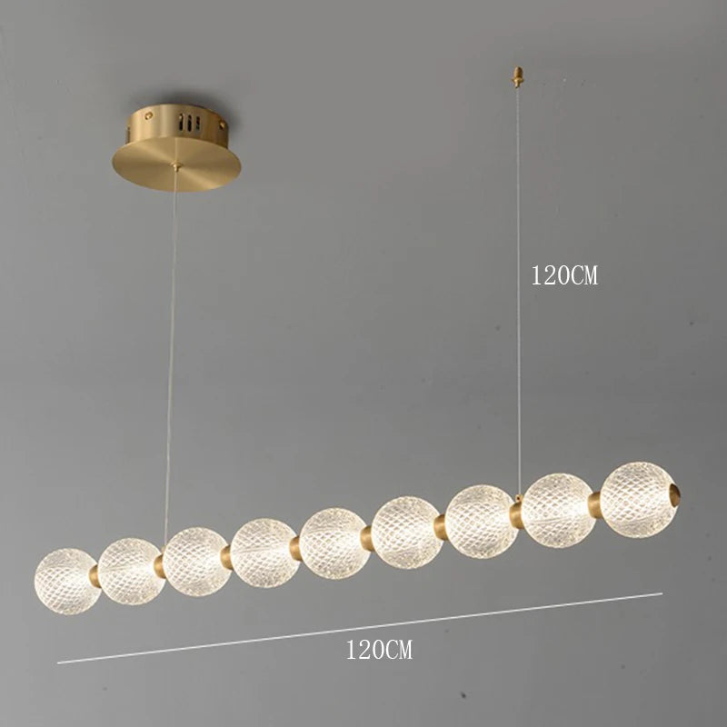 Modern Glass Globe Pendant Light for Dining Room