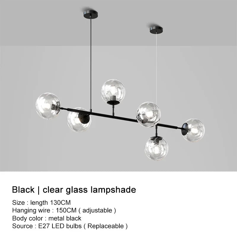 Minimalist Glass Pendant Light for Dining Room