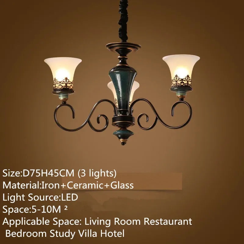 Lámpara Colgante Estilo Americano Rústico, Creativa, para Salón, Comedor, Dormitorio, Estudio, Villa, Hotel, Cafetería