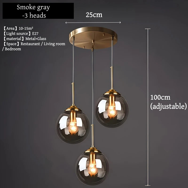 Nordic Glass Pendant Light for Dining Room