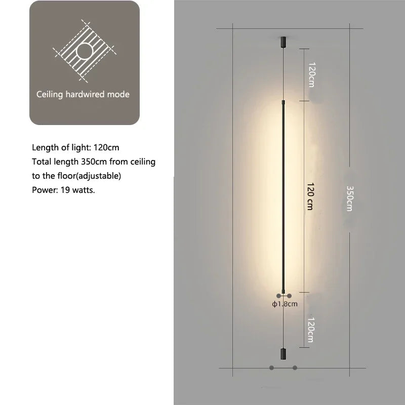 Minimalist Black Iron Pendant Light for Bedroom