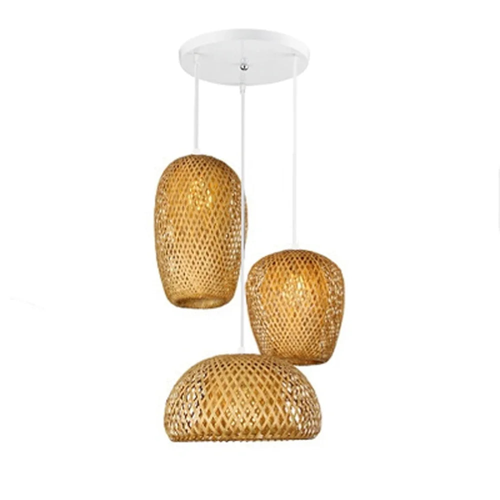Japanese Style Bamboo Wood Pendant Lights
