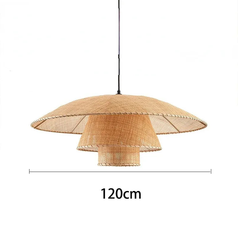 Lámpara Colgante Vintage de Ratán Hecha a Mano para Restaurante, Comedor, Cocina, Loft, Decoración del Hogar, Accesorios de Iluminación