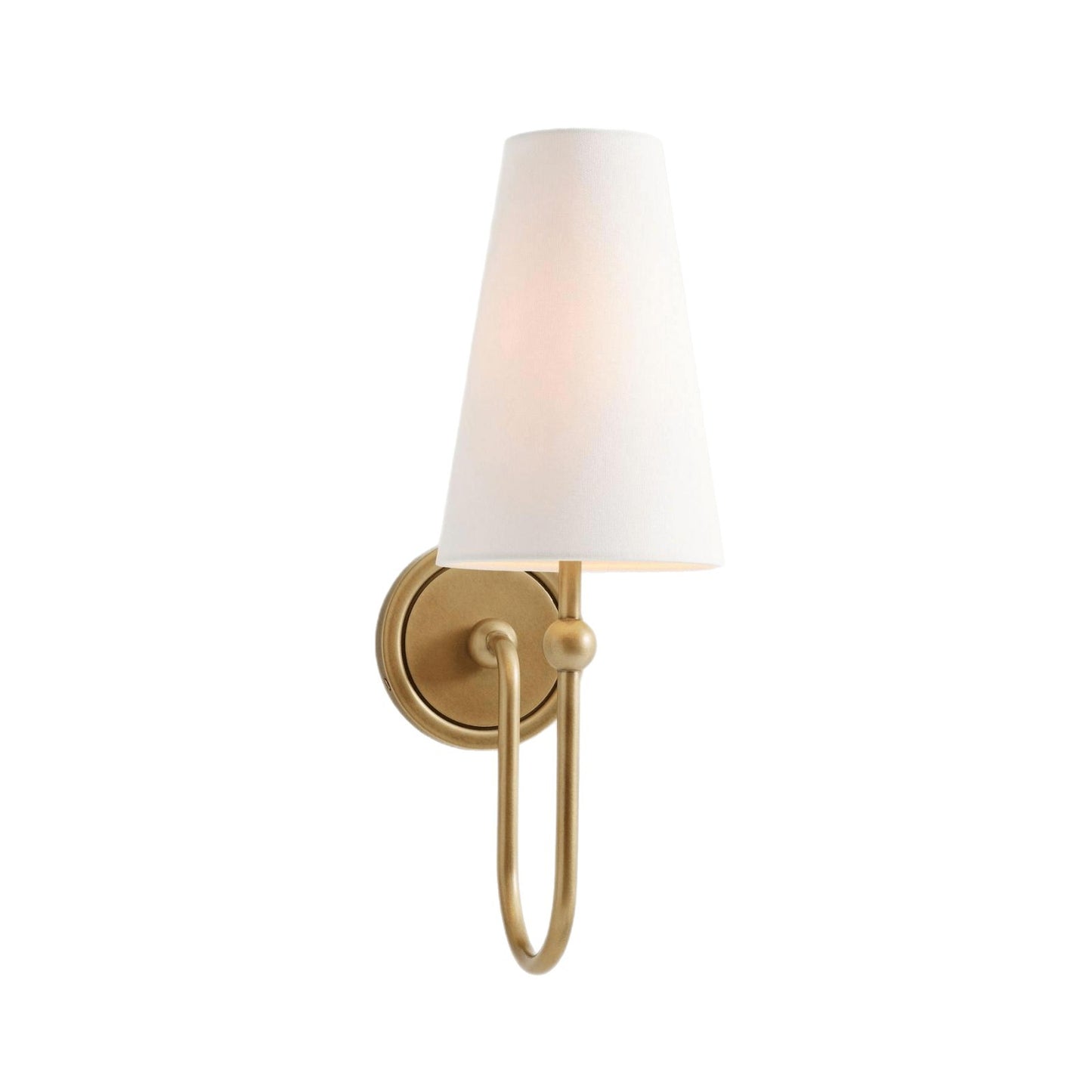Lámpara de pared de lino y cobre para dormitorio de estilo francés