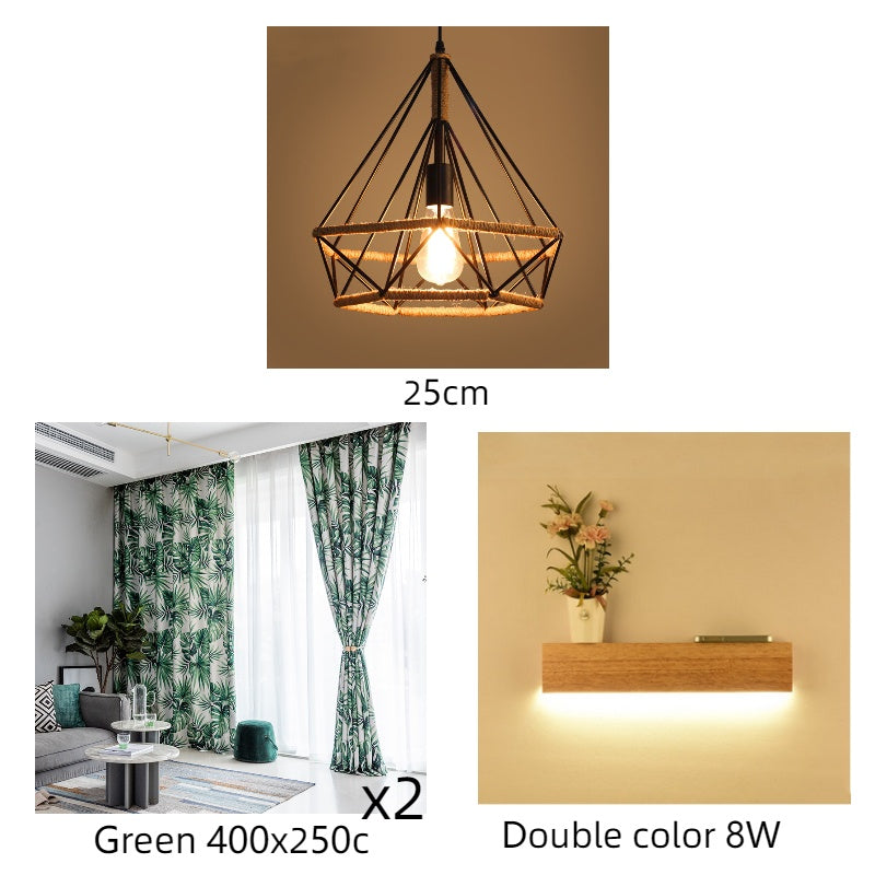 Rustic Iron Twine Pendant Light Industrial Retro