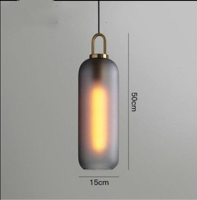 Nordic Glass Ball Pendant Light Iron Frame