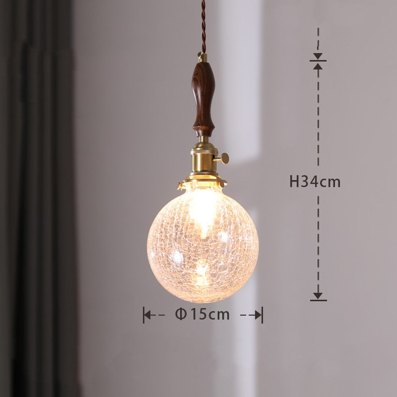 Japanese Round Retro Copper Pendant Light