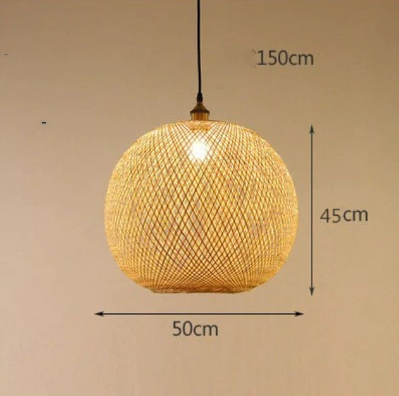Lámpara de araña pastoral Zen, lámpara colgante minimalista para salón de té