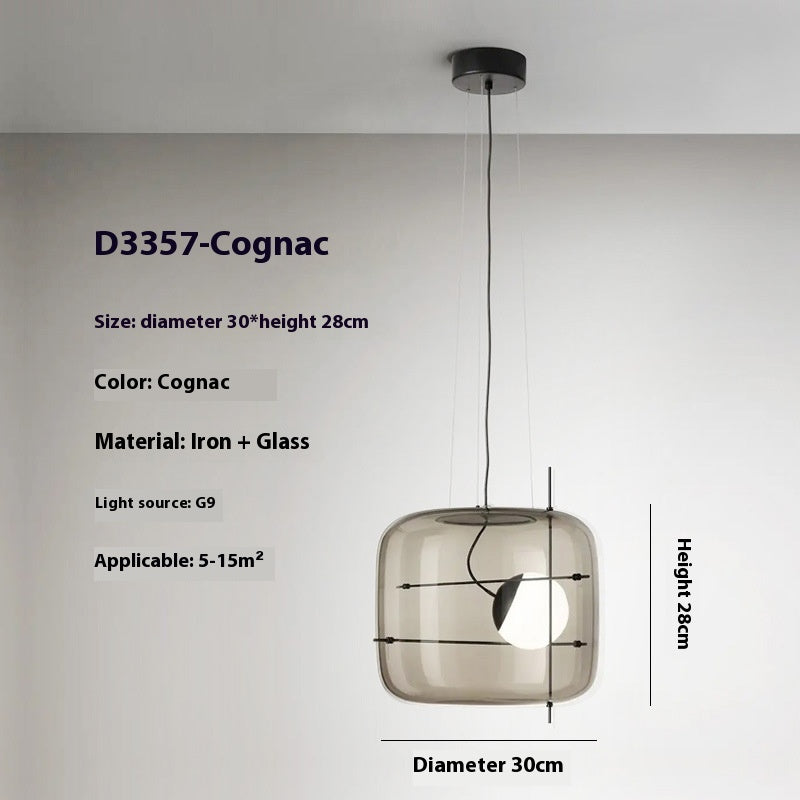 Glass Modern Bedside Pendant Light