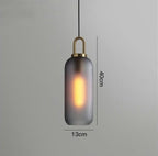 Nordic Glass Ball Pendant Light Iron Frame