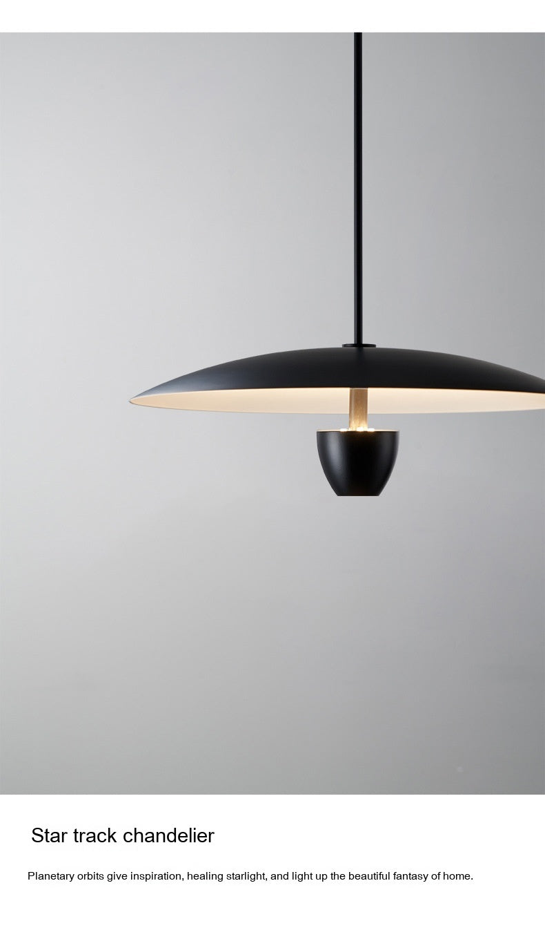 Candelabro colgante negro minimalista moderno