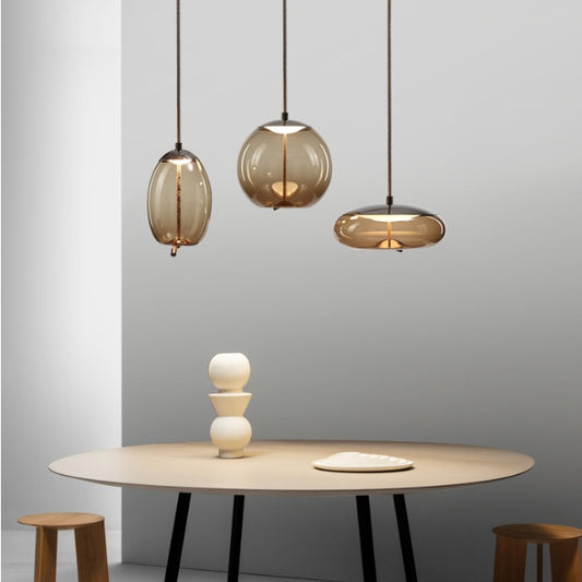 Nordic Glass Pendant Chandelier Single Head
