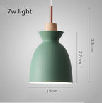 Lámpara Colgante Retro Industrial de Madera y Hierro Forjado