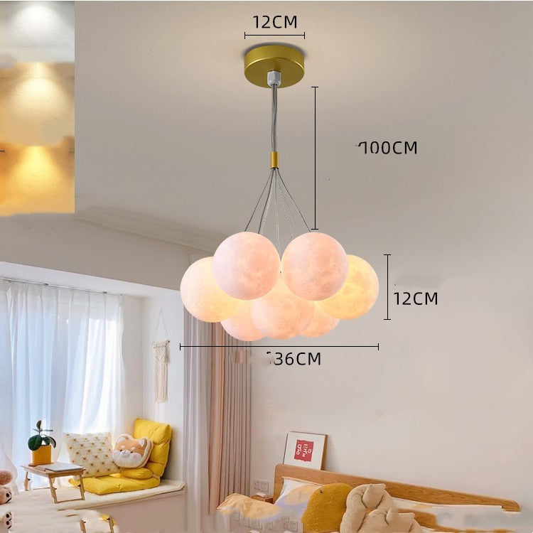 Nordic Moon Bubble Pendant Light Modern LED