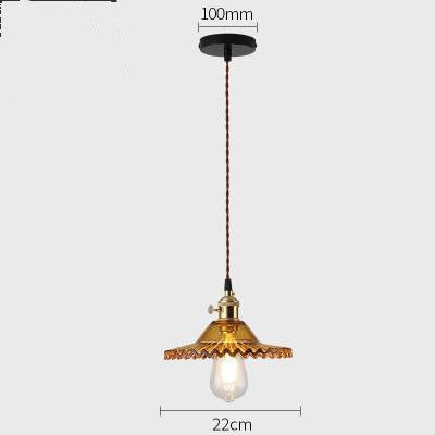 Nordic Glass Pendant Chandelier Copper Fixture