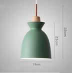 Lámpara Colgante Retro Industrial de Madera y Hierro Forjado