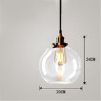Nordic Industrial Glass Pendant Chandelier
