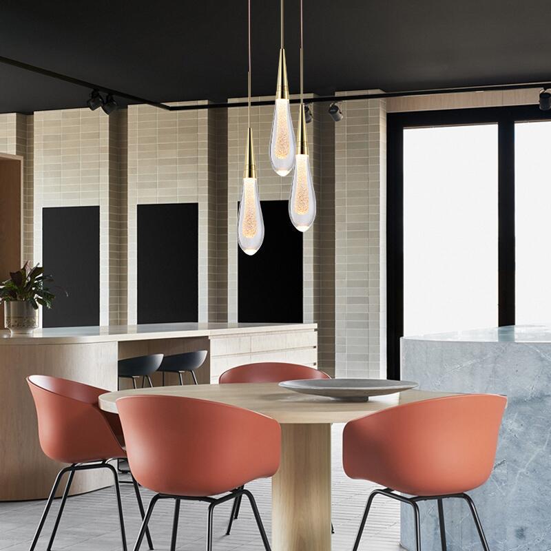 Modern Crystal Pendant Light - Adjustable