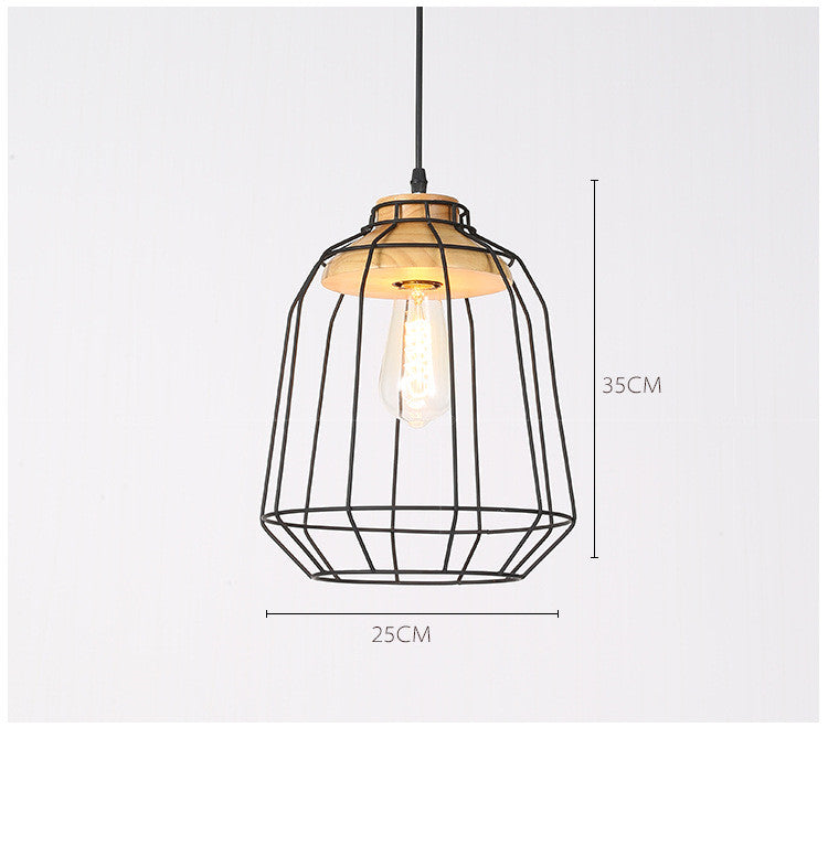 Flower Grass Iron Pendant Light Pastoral Design