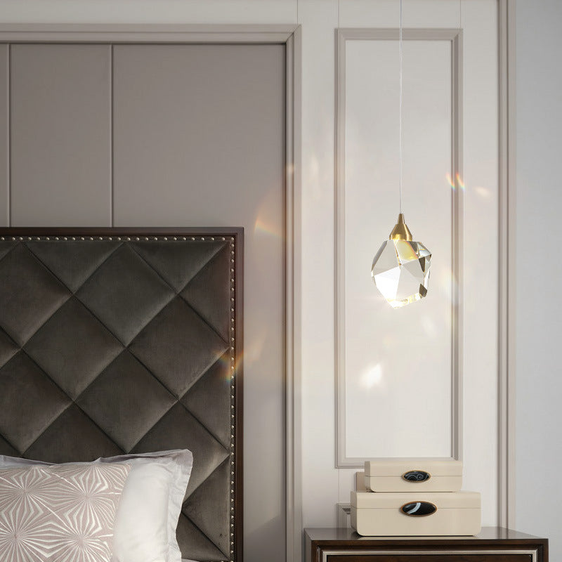 Copper Crystal 3-Head Modern Pendant Light