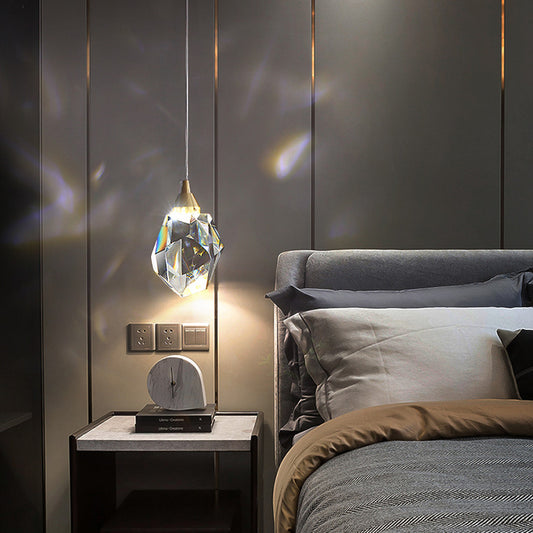 Copper Crystal 3-Head Modern Pendant Light