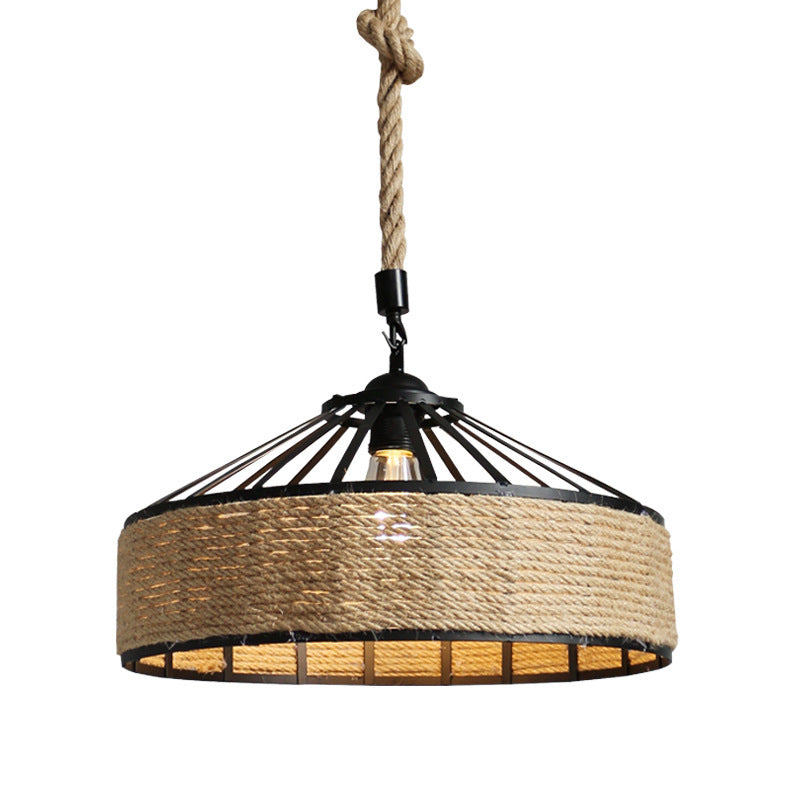 Rustic Crystal Wrought Iron Pendant Light