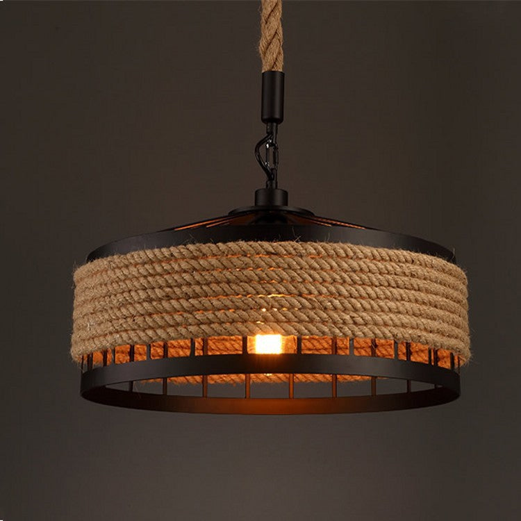 Rustic Crystal Wrought Iron Pendant Light