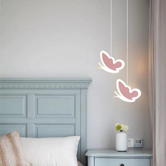 Iron Heart Butterfly Flower Kids Ceiling Lamp