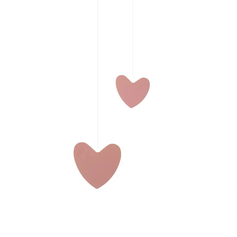 Lámpara de techo con forma de corazón, mariposa y flor, creativa para habitación infantil, lámparas de dormitorio