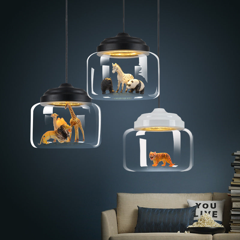 Modern Glass Pendant Lamp for Kids Room