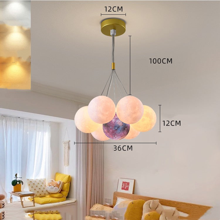 Nordic Moon Bubble Pendant Light Modern LED
