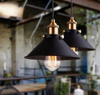 Rustic Iron Cone Pendant Light Industrial