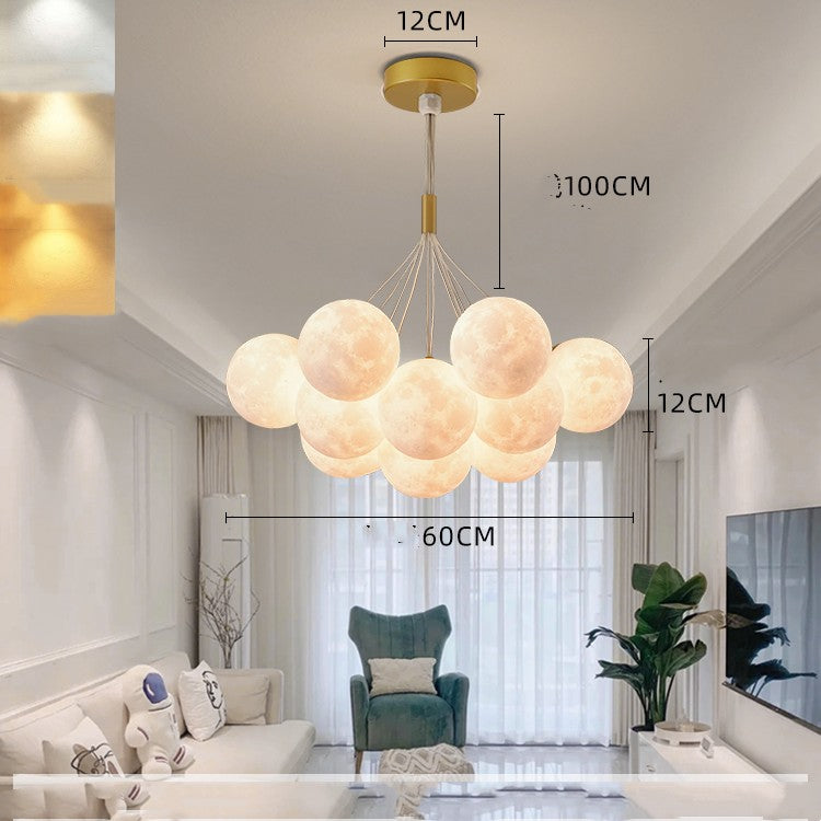 Nordic Moon Bubble Pendant Light Modern LED
