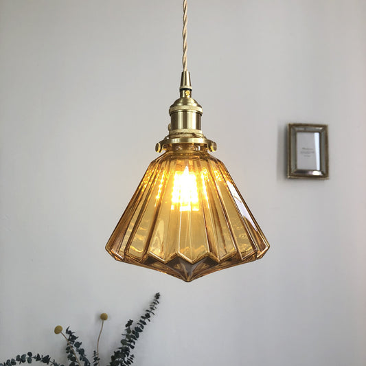 Brass Glass Pendant Light Nordic Japanese Style