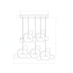Nordic Glass Bubble Pendant Chandelier LED
