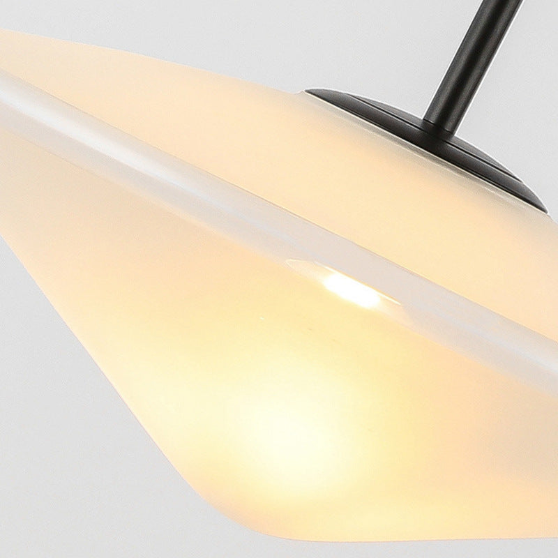 Lámpara Colgante Nórdica de Lujo Ligero Postmoderna con Diseño OVNI y Cristal
